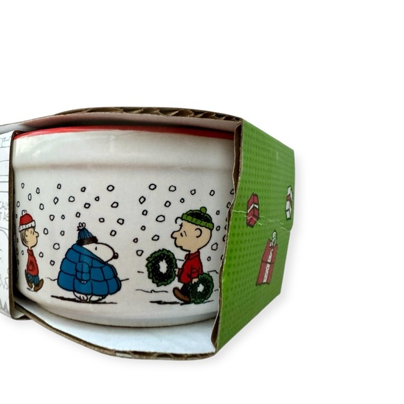 Peanuts Puffer Snoopy Christmas Ceramic Ramekins Dish Set of 2 Brand New RARE - Picture 7 of 7
